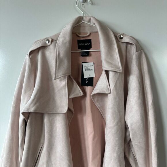 Ookie & Lala Faux Suede Pink Jacket size XL - Picture 6 of 11